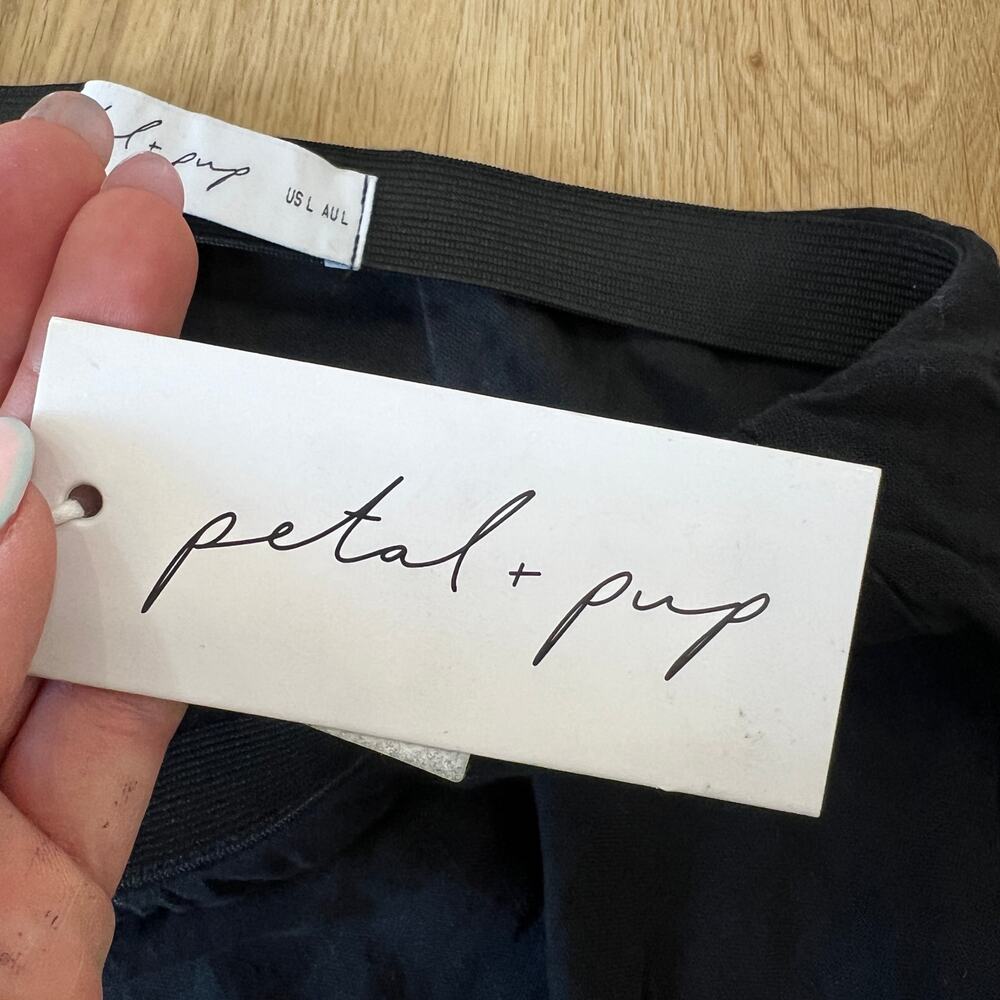 PETAL & PUP Women's Peter Two Piece Set (Skirt Only) Size L In Black - Picture 12 of 13